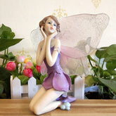 Garden Set: Elsa Fairy, Moss, Solar House, Fence, Mushroom